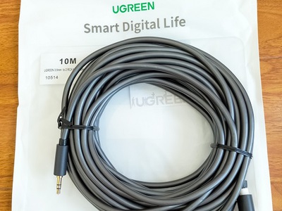 Dây loa Audio 3.5 ra 2 đầu RCA dài 1.5m,3m,5m,10m Ugreen 10511,10584,10512,10513,10514 loại tốt 4