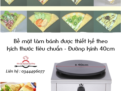 Máy làm bánh Crepe thái đơn vuông dùng gas, MẶT CHỐNG DÍNH siêu bền bảo hành 12 tháng 6