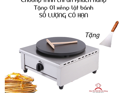 Máy làm bánh Crepe thái đơn vuông dùng gas, MẶT CHỐNG DÍNH siêu bền bảo hành 12 tháng 8