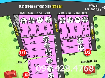 Bán lô đất nền sổ đỏ bát trang-an lão gần tràng duệ 3 2