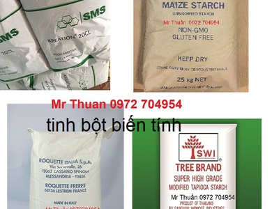 Nguyên liệu tinh bột bắp biến tính, tinh bột mì biến tính 0