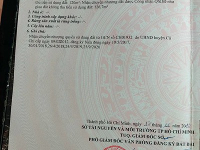 Mình cần bán lô đất mặt tiền khu dân cư khu vực An Nhơn Tây - Củ Chi - Tp Hồ Chí Minh 0