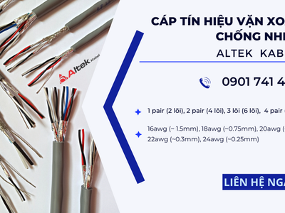 Cáp tín hiệu vặn xoắn lõi đồng chống nhiễu Altek Kabel Đức 1
