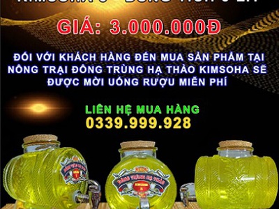 Bom rượu đông trùng hạ thảo 3 lít - Giảm đau xương khớp 0