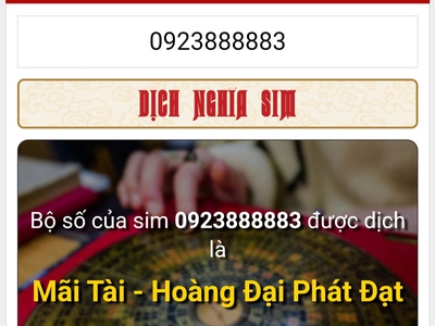 Sim Số Đẹp Cần Bán 0923888883 1