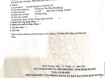 Chính chủ cần bán căn hộ cao cấp 51.33m2  ngay trung tâm tp dĩ an nhận nhà vào ở ngay 3