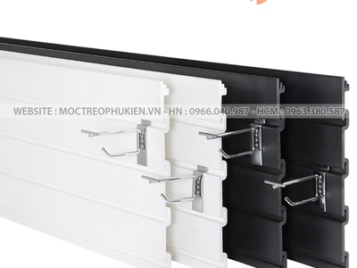 Tấm vách slatwall pvc làm giá treo tiện lợi - 2023 0