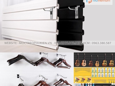 Tấm vách slatwall pvc làm giá treo tiện lợi - 2023 4