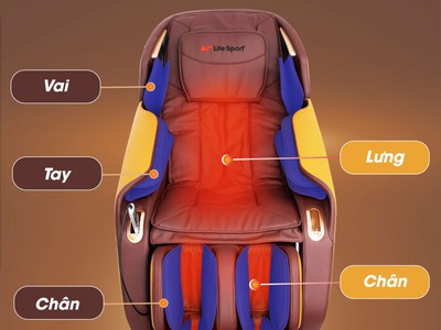 Ghế Massage Lifesport LS-911 . Mua 1 được 3 5