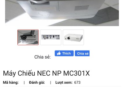 Bán bộ máy chiếu NEC NP MC301X và màn chiếu tư động mới 100 full 1