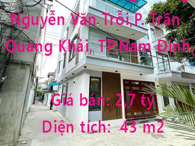 Nhà liền kề 4 tầng đường nguyễn văn trỗi, tp nam định 0