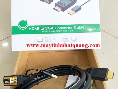 Cáp chuyển HDMI sang VGA giá rẻ, Cáp HDMI to VGA Ugreen 40203, cáp HDMI to VGA 1.5m UG 30449 2