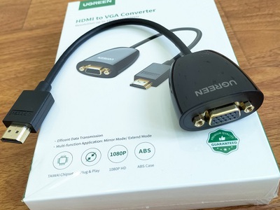 Cáp chuyển HDMI sang VGA giá rẻ, Cáp HDMI to VGA Ugreen 40203, cáp HDMI to VGA 1.5m UG 30449 0