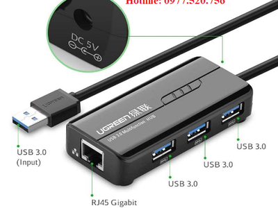 Bộ chia cổng USB 2.0, 3.0 thành 4 cổng, 7 cổng Ugreen 20277,20291,20265,20296, chia cổng type C 14