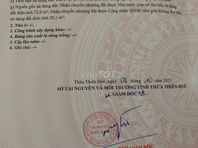 Đất chính chủ, vuông vức, 2 mặt tiền kiệt ô tô thoải mái.minh mạng, phường thuỷ xuân, thành phố 3
