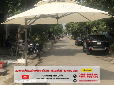 Dù che nắng cafe, giường tắm nắng giá xưởng tại Long An 4