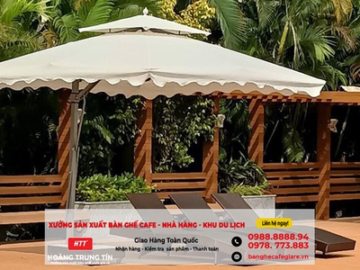 Dù che nắng cafe, giường tắm nắng giá xưởng tại Long An 2