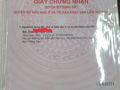 Cần bán gấp nhà đất bên hông chợ phước hải thị trấn phước hải, đất đỏ , br-vt 0