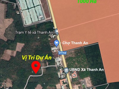 Chính chủ bán đất 2 mặt tiền DT744 Thanh An - Dầu Tiếng - Bình Dương, sổ hồng trao tay 2
