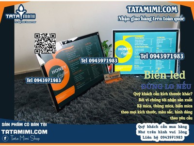 Biển menu led có in phủ viền được không 0