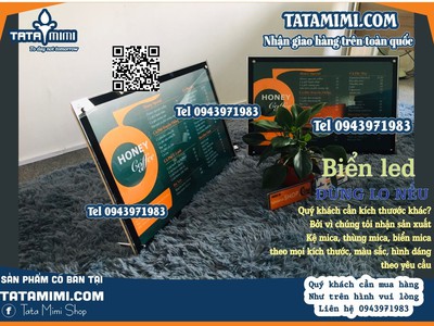 Biển menu led có in phủ viền được không 1