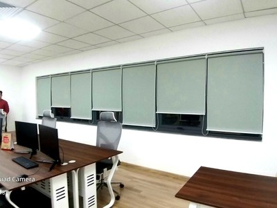 Rèm cuốn trơn văn phòng 8