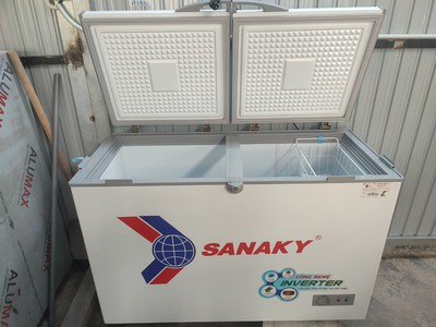 Tủ đông 1 ngăn Sanaky Inverter 360 lít VH-3699A3, mới 100 bảo hành chính hãng. 0