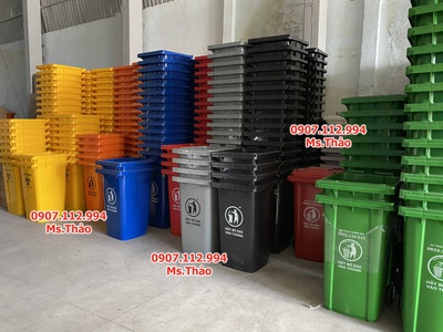 Thùng rác 240 lít, thùng rác nhựa có nắp đậy, thùng rác nhựa 2