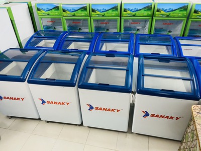 Thanh lý tủ đông nắp kính lùa Sanaky 100 lít VH-182K, 86 bảo hành 3 tháng. 0