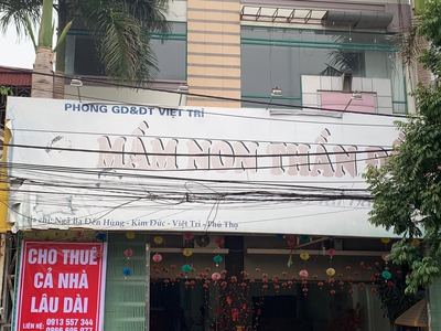 Chính chủ cần cho thuê nhà 4 tầng thuộc mặt đại lộ hùng vương   khu 12   kim đức   việt trì   phú 0