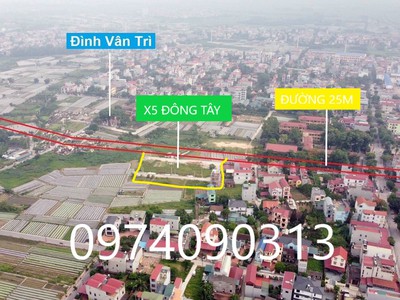 Bán đất đấu giá x5 thôn đông tây, xã vân nội, đông anh. 0