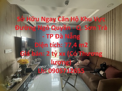 Sở hữu ngay căn hộ khu vực đường ngô quyền - q. sơn trà - tp đà nẵng 0