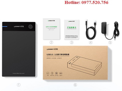 Box ổ cứng 2.5 inch USB 3.0 Ugreen 30847, HDD Box 3.5  USB 3.0 Sata Ugreen 50422 tại Hải Phòng 7