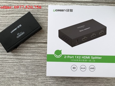 Hải Phòng có sẵn Bộ chia HDMI 1 ra 2 Ugreen 40201, Bộ chia HDMI 1 ra 4 Ugreen 40202 hỗ trợ 4k 7