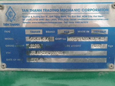 Bán moóc xương 2020 2dí 40feet 4