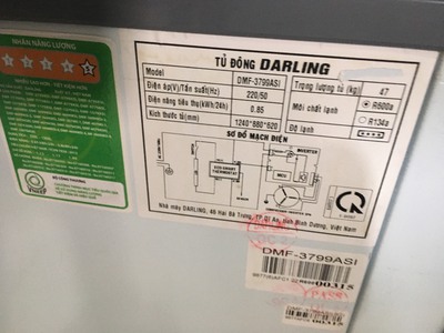 Tủ đông 1 ngăn Darling Smart Inverter DMF-3799 ASI 370 lít, 90 bảo hành 06 tháng. 2