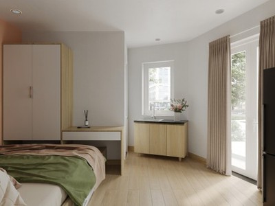 Căn hộ Studio BanCol, tọa lạc tại địa chỉ Lũy Bán Bích, Hòa Thạnh, Tân Phú, cách Vườn Lài chỉ vài bư 0