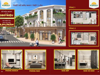 Mua nhà 1 trệt 1 lầu tại khu đô thị thông minh thành phố mới Bến Cát chỉ với 580 triệu 0