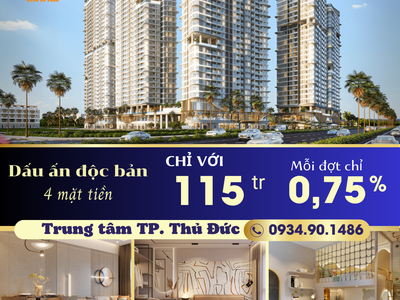 Sở hữu nhanh căn hộ trung tâm TP. Thủ Đức, mặt tiền đường Vành đai 2 chỉ từ 115 triệu 0