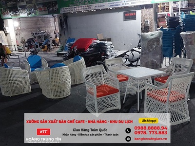 Bàn ghế cafe, nội ngoại thất nhà hàng giá rẻ tại TP Long Xuyên 2