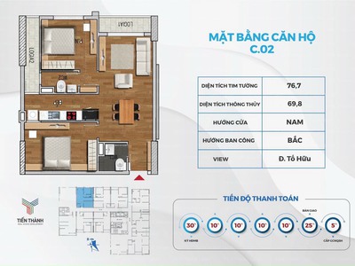 Cần bán căn hộ suất ngoại giao giá 19.5tr/m2 tại dự án NOXH NHS Trung Văn Nam Từ Liêm Hà Nội 1