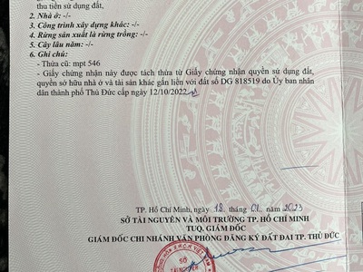 Bán đất hẻm 123 đường số 9 P. Linh Tây, 50m ra đường Phạm Văn Đồng.DT 65m2 SHR H. Tây Bắc 0