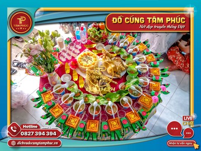 Mâm cúng thôi nôi cho các bé. 1