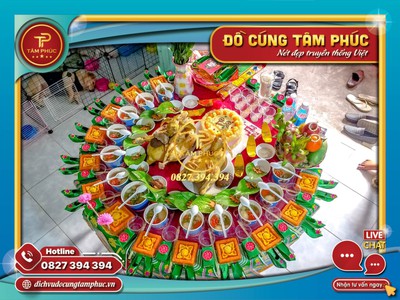 Mâm cúng thôi nôi cho các bé. 2