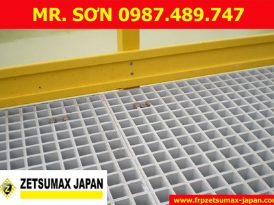 Tấm sàn FRP ,lưới sợi thủy tinh, Sàn FRP kháng hóa chất, chống ăn mòn, composite - Mới 100 8