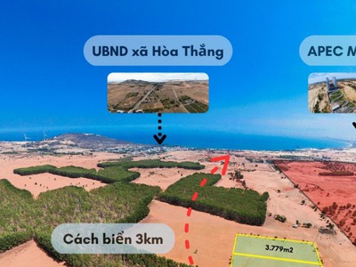 Cần bán lô đất QH đất ở đô thị 3779m2 Hòa Thắng,gần biển và dân cư 0