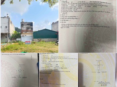 Chính chủ cần bán nhanh 2 lô đất thuộc tổ 4 thị trấn việt quang  đối diện nhà hàng chung thủy  , 0