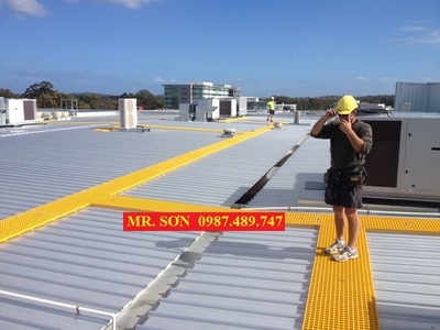 Mua sàn thao tác solar, Sàn chống trượt lót trên mái nhà máy - mới 100 10