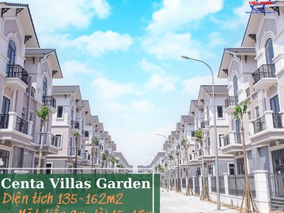 Biệt thự 135m xây dựng sẵn 3 tầng đẹp ngay trung tâm thủ đô giá chỉ 6,x tỷ tại kđt centa vsip 0