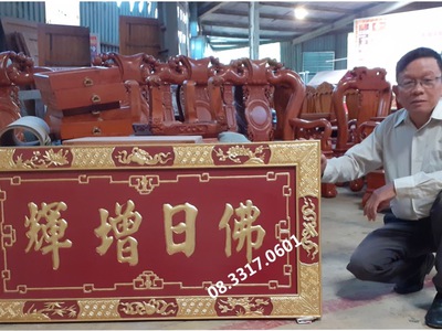 Làm câu đối bằng gỗ tại Sài Gòn, làm câu đối thờ gia tiên 2